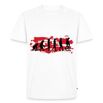 Unicycling Evolution Unicycle Balancing Cycling - Men's Premium Organic T-Shirt - white - Front - Nico (187cm)