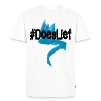 doeslief - exprimez votre cœur - respect - T-shirt Premium bio Homme - blanc - Devant - Nico (187cm)