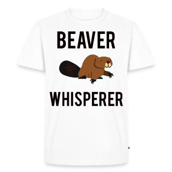 BEAVER: Beaver Whisperer - T-shirt Premium bio Homme - blanc - Devant - Nico (187cm)