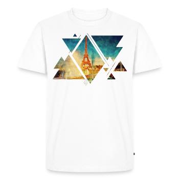 Paris France France Skyline Eiffel Tower - Men's Premium Organic T-Shirt - white - Front - Nico (187cm)