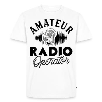 Amateur radio radio amateur radio operator - Men's Premium Organic T-Shirt - white - Front - Nico (187cm)