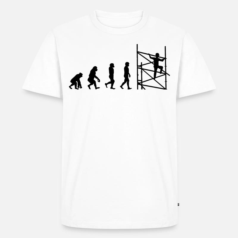 Échafaudage échafaudage Évolution de l’échafaudage - T-shirt Premium bio Homme - blanc