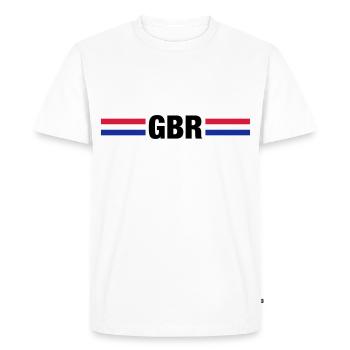 Vintage Great Britain Running Vest - GBR Team - T-shirt Premium bio Homme - blanc - Devant - Nico (187cm)