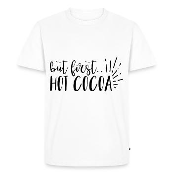 mais premier cadeau de cacao chaud vache Kaba au cacao - T-shirt Premium bio Homme - blanc - Devant - Nico (187cm)