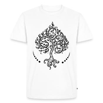 Asia Thai India Bodhi Tree Elements Arbre de vie - T-shirt Premium bio Homme - blanc - Devant - Nico (187cm)