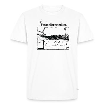 Fussballromantiker Stadion - Männer Premium Bio T-Shirt - Weiß - Vorne - Nico (187cm)