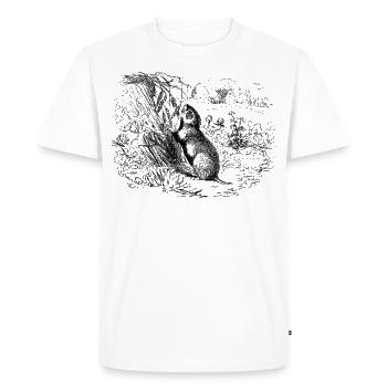 Field Hamster - Men's Premium Organic T-Shirt - white - Front - Nico (187cm)