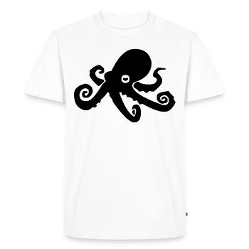 Calamar - T-shirt Premium bio Homme - blanc - Devant - Nico (187cm)