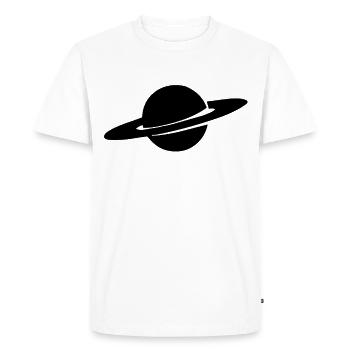 Saturn Planet - Men's Premium Organic T-Shirt - white - Front - Nico (187cm)