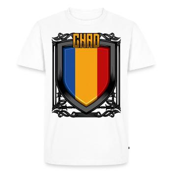 Chadian coat of arms Republic of Chad Sarh gift - Men's Premium Organic T-Shirt - white - Front - Nico (187cm)