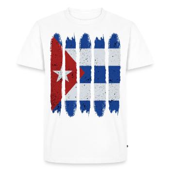 Drapeau cubain cool cadeau moderne de La Havane - T-shirt Premium bio Homme - blanc - Devant - Nico (187cm)