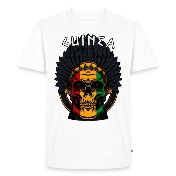 Cool Guinean Skull Guinea Conakry Gift - Men's Premium Organic T-Shirt - white - Front - Nico (187cm)