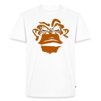 Garstiger Monkey Funny and Original - Men's Premium Organic T-Shirt - white - Front - Nico (187cm)