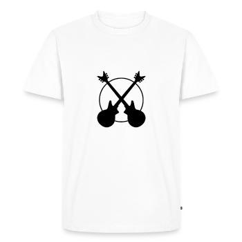 Guitare - guitare - T-shirt Premium bio Homme - blanc - Devant - Nico (187cm)