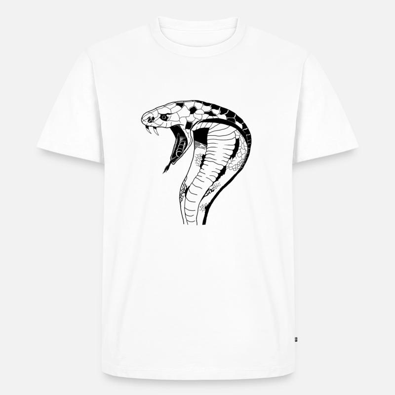 Schlange. Coole Geschenkidee - Männer Premium Bio T-Shirt - Weiß