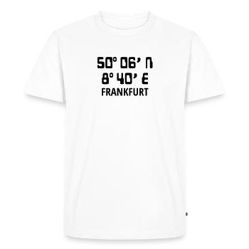 Francfort - T-shirt Premium bio Homme - blanc - Devant - Nico (187cm)