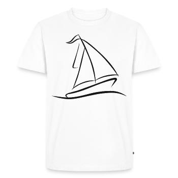 Bateau voile voile voile voile voile voile - T-shirt Premium bio Homme - blanc - Devant - Nico (187cm)