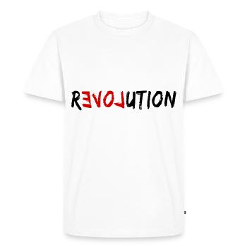 Love Revolution - Männer Premium Bio T-Shirt - Weiß - Vorne - Nico (187cm)