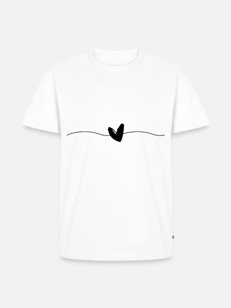 Heart line icon - Men's Premium Organic T-Shirt - white