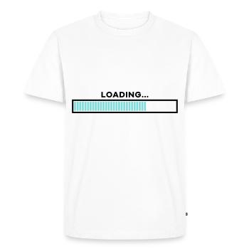 Loading Barres personnalisables - T-shirt Premium bio Homme - blanc - Devant - Nico (187cm)