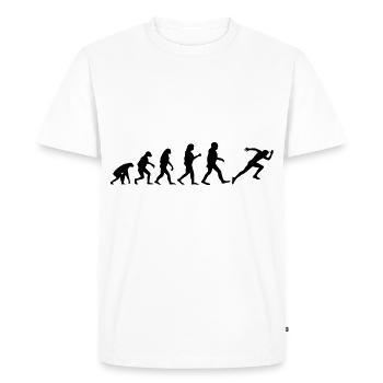 Runner Race Sprint Evolution Sprint Running - Men's Premium Organic T-Shirt - white - Front - Nico (187cm)