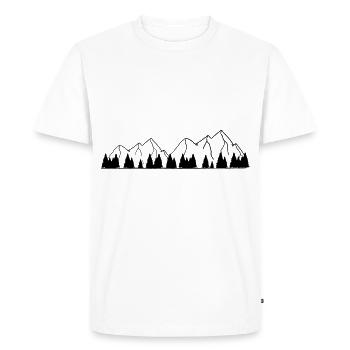 Paysage de montagne montagne montagnes paysage - T-shirt Premium bio Homme - blanc - Devant - Nico (187cm)