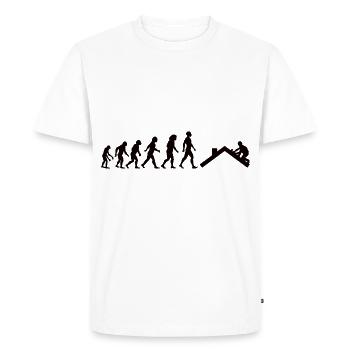 Couvreur Zimmermann Roof Craftsman - T-shirt Premium bio Homme - blanc - Devant - Nico (187cm)