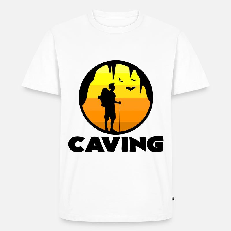 Caving - Männer Premium Bio T-Shirt - Weiß