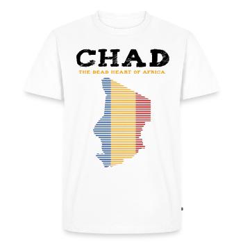 Chad national colors country outline home gift - Men's Premium Organic T-Shirt - white - Front - Nico (187cm)