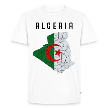 Algerie couleurs nationales pays contour cadeau idée - T-shirt Premium bio Homme - blanc - Devant - Nico (187cm)