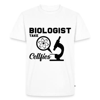 Biologie - T-shirt Premium bio Homme - blanc - Devant - Nico (187cm)