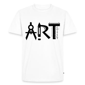 architect - Men's Premium Organic T-Shirt - white - Front - Nico (187cm)