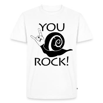 slug - Men's Premium Organic T-Shirt - white - Front - Nico (187cm)