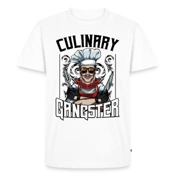 Cadeau artistique de cuisine de chef cool de gangster - T-shirt Premium bio Homme - blanc - Devant - Nico (187cm)