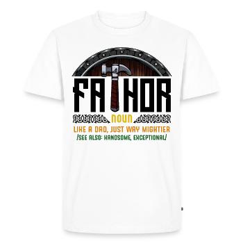 Fathor pun père père fun dictons drôle cadeau - T-shirt Premium bio Homme - blanc - Devant - Nico (187cm)