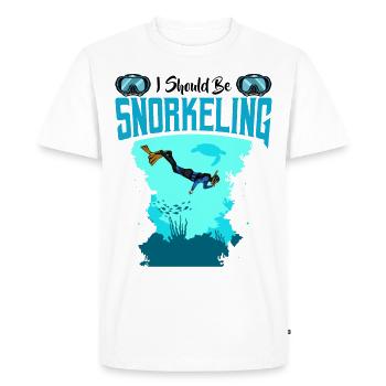 Plongée en apnée - T-shirt Premium bio Homme - blanc - Devant - Nico (187cm)