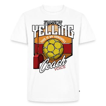 handball - T-shirt Premium bio Homme - blanc - Devant - Nico (187cm)