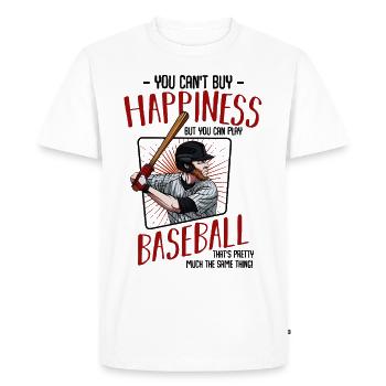 baseball - Men's Premium Organic T-Shirt - white - Front - Nico (187cm)