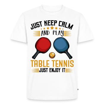 Ping Pong Funny Sayings tennis de table cadeau cool - T-shirt Premium bio Homme - blanc - Devant - Nico (187cm)