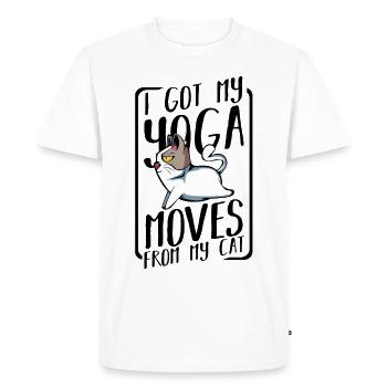 yoga - T-shirt Premium bio Homme - blanc - Devant - Nico (187cm)