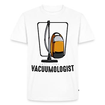 Cadeau de femme de ménage aspirateur aspirateur - T-shirt Premium bio Homme - blanc - Devant - Nico (187cm)