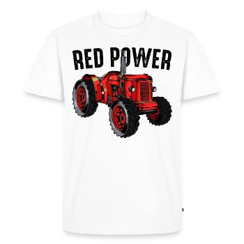 Idée cadeau tracteur tracteur tracteur tracteur - T-shirt Premium bio Homme - blanc - Devant - Nico (187cm)