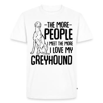 lévrier - T-shirt Premium bio Homme - blanc - Devant - Nico (187cm)