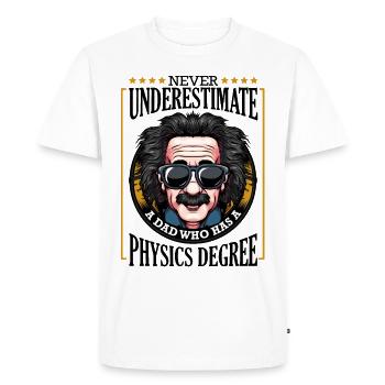 physicist - Men's Premium Organic T-Shirt - white - Front - Nico (187cm)