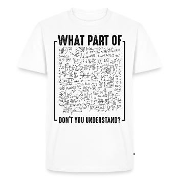 physicist - Men's Premium Organic T-Shirt - white - Front - Nico (187cm)