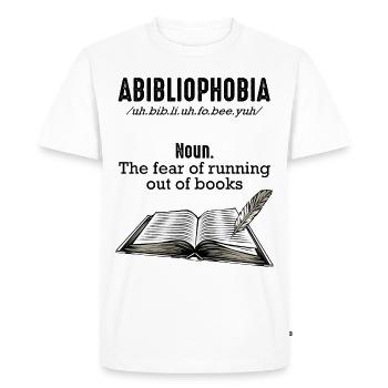 Livres sur la bibliophobie lisant en disant cadeau de lecteur - T-shirt Premium bio Homme - blanc - Devant - Nico (187cm)