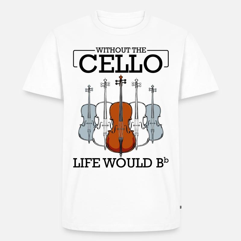 Cello - Männer Premium Bio T-Shirt - Weiß