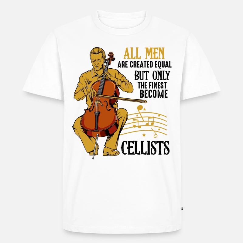 Cello - Männer Premium Bio T-Shirt - Weiß