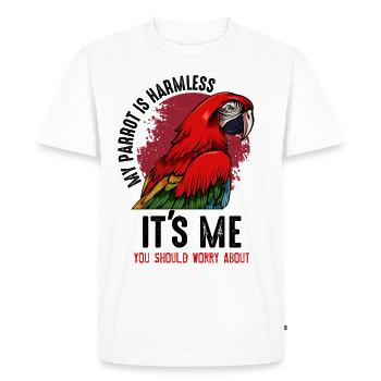 parrot - Men's Premium Organic T-Shirt - white - Front - Nico (187cm)