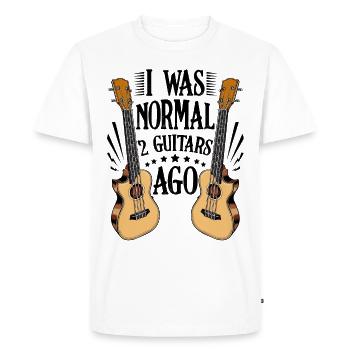 guitare - T-shirt Premium bio Homme - blanc - Devant - Nico (187cm)